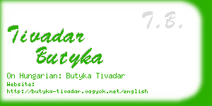 tivadar butyka business card
